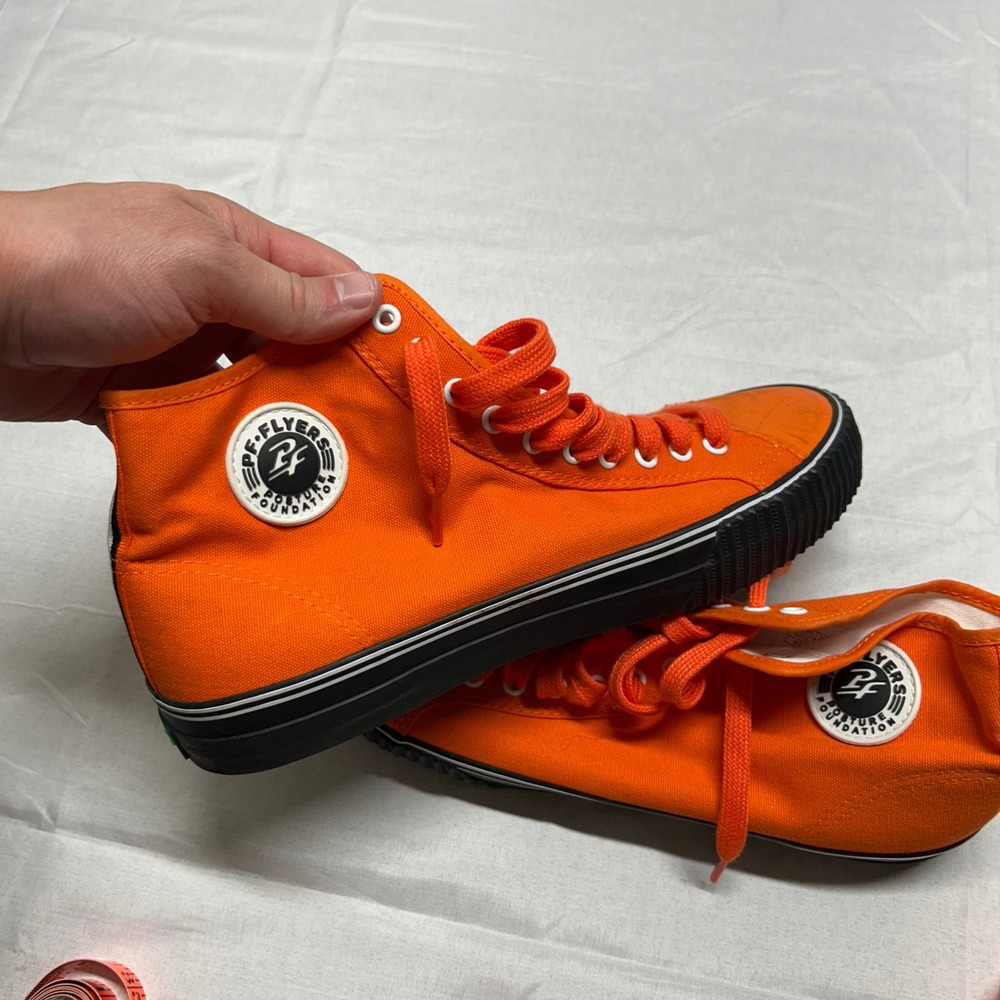 PF Flyers Center Hi Orange Canvas High Top Sneakers Mens 13 PM13OH1I - Picture 4 of 5